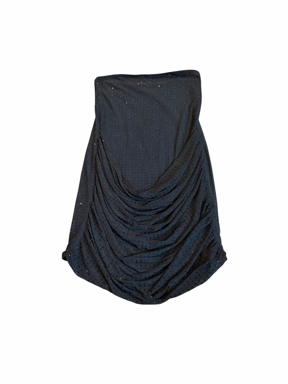 ZARA strapless black mini dress with rhinestones nwt